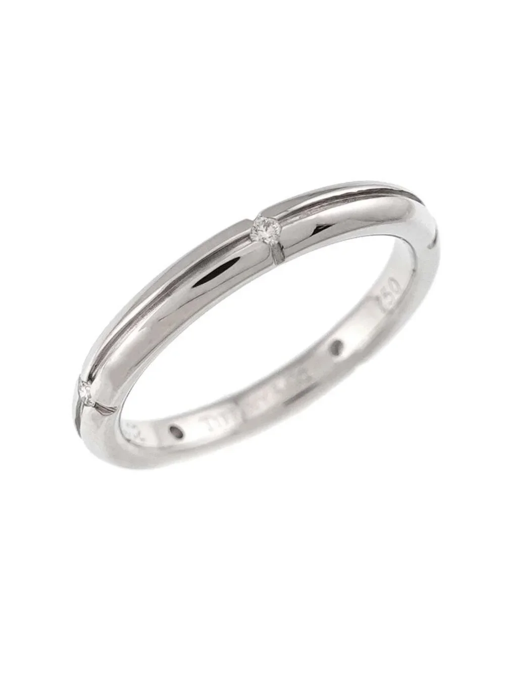 Tiffany & Co Streamerica Ring Diamond 18k WG White Gold 750